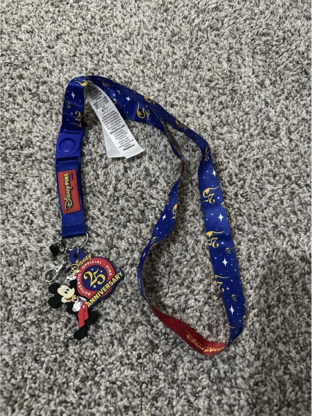 2025 Disney Parks 25th Anniversary Pin Trading Official Logo Lanyard